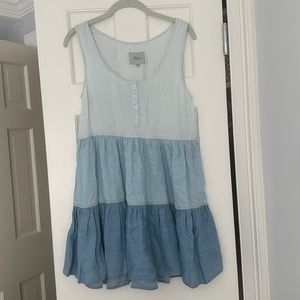 Rails blue tiered sundress